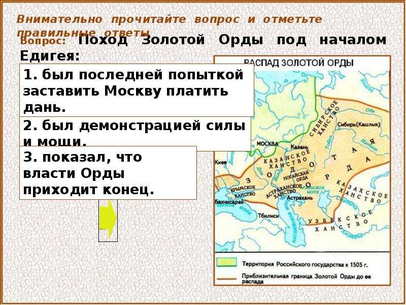 Поход тохтамыша карта