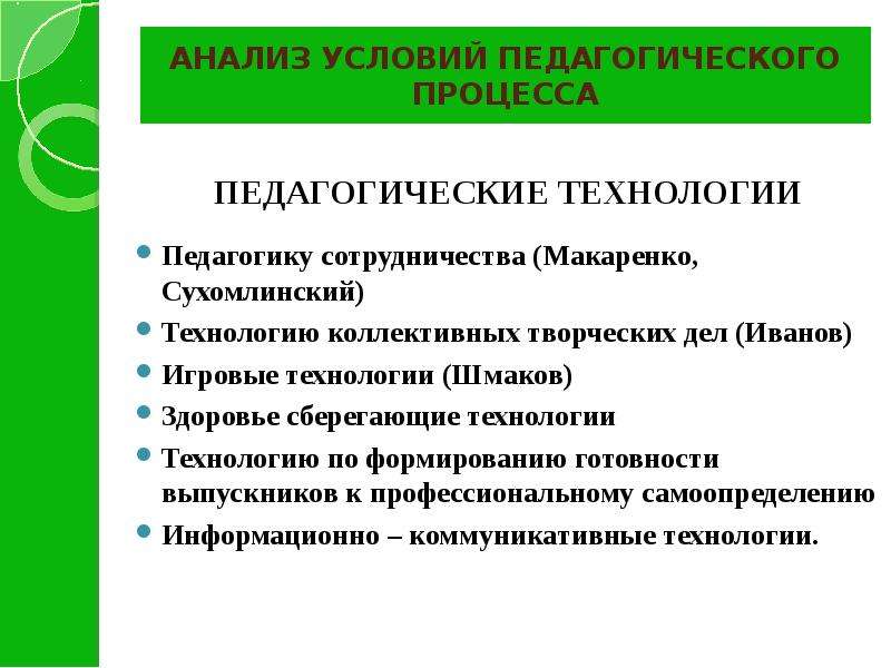 Аналитическая защита. Технология педагогического сотрудничества анализ. Игровые технологии Шмакова. Педагогика сотрудничества.