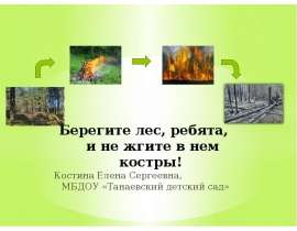Берегите лес, ребята, и не жгите в нем костры