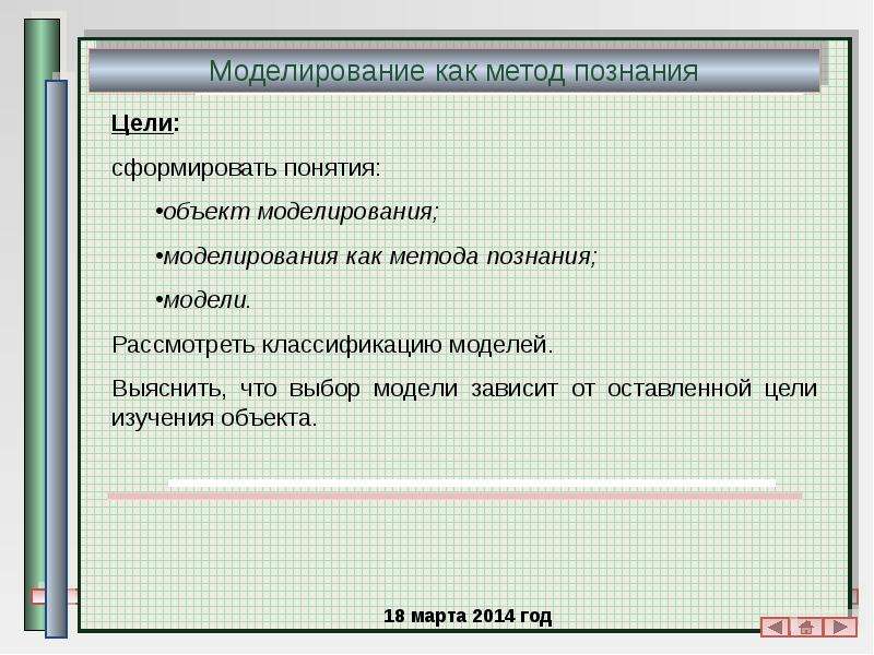 Тест по информатике моделирование как метод познания