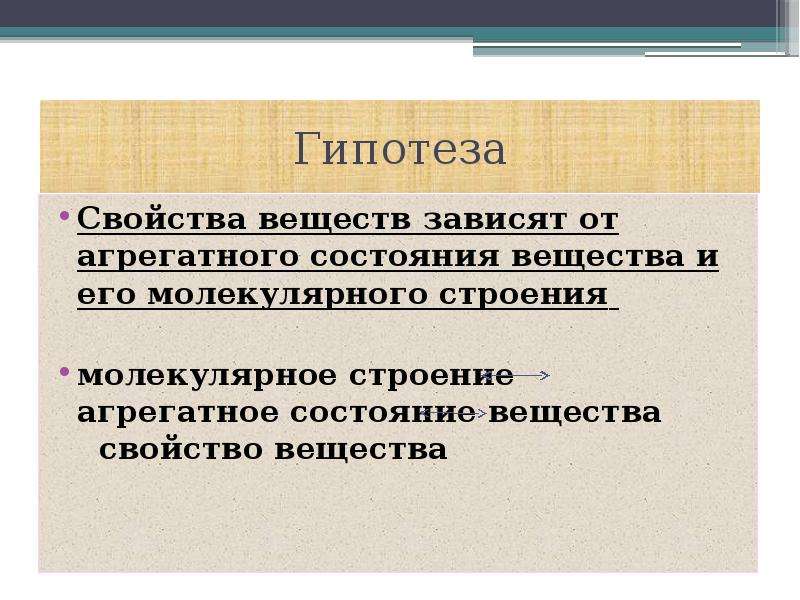 Свойства веществ зависят от. От чего зависят свойства веществ. Свойства вещества зависят. Свойства гипотезы.