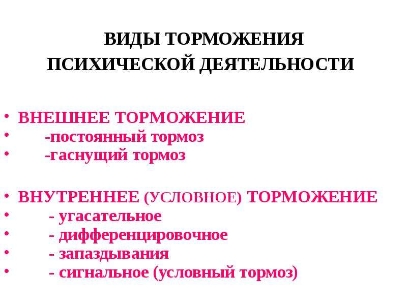 Торможение биология 8 класс презентация