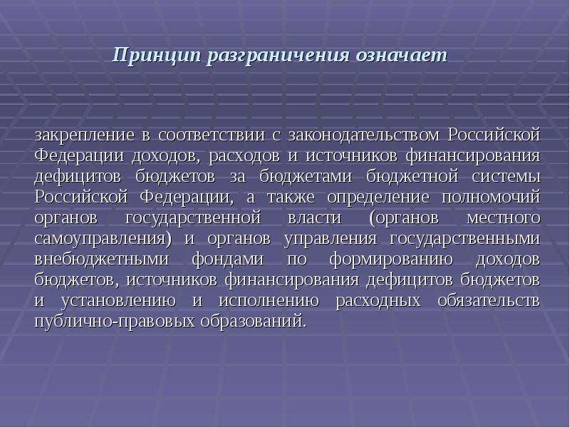 Принцип разграничения. Принцип разграничения означает закрепление. Принцип разграничения доходов. Принципы разграничения расходов. Принцип разграничения доходов и расходов означает.