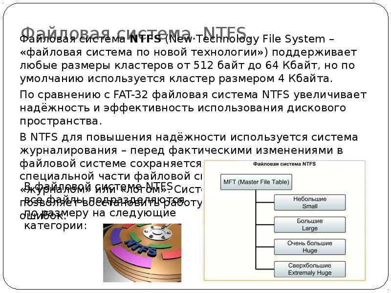 Файловые системы windows 7. Файловая система NTFS. Структура файловой системы NTFS. 2. NTFS (файловая система новой технологии). Файловая система презентация.