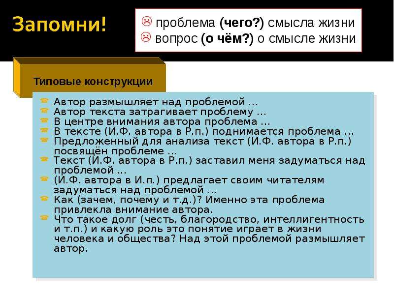 Размышлять над или о проблеме