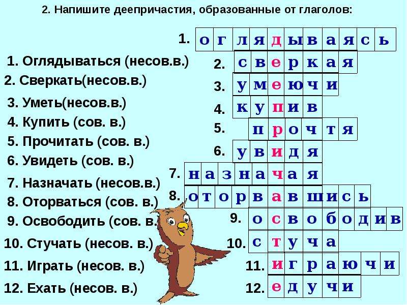 Составить образовано. Кроссворд на тему деепричастие. Кроссворд по теме деепричастие. Кроссворд по деепричастию. Кроссворд на тему Причастие и деепричастие.