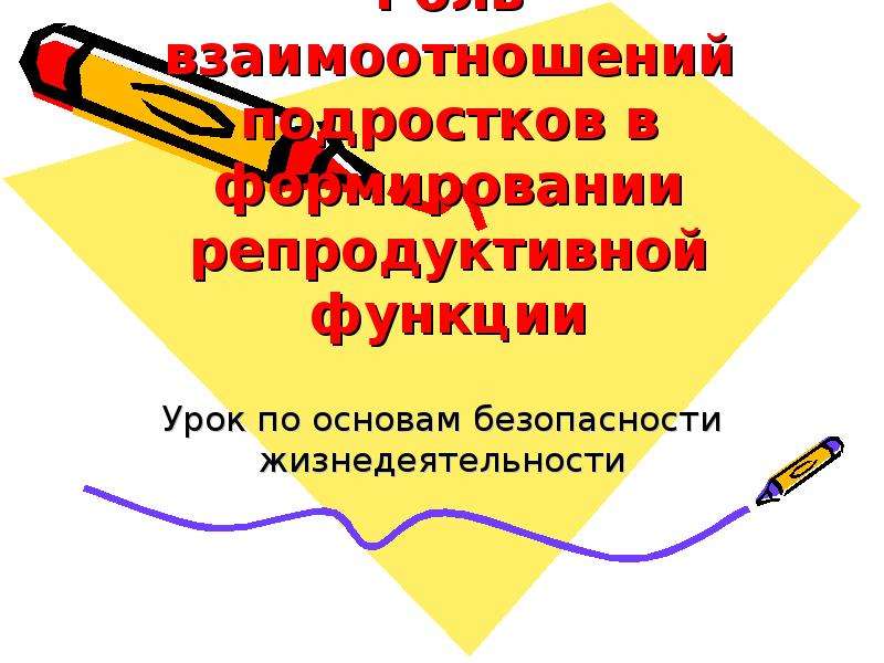 Роль взаимоотношений в формировании репродуктивной функции обж 9 класс презентация