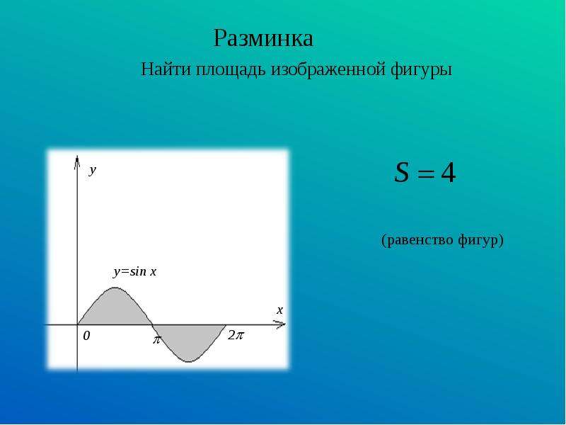 Вычисление площадей плоских фигур. Y sinx площадь фигуры. Вычислить площадь фигуры y=sin x. Площади плоских фигур презентация.