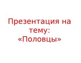 Половцы