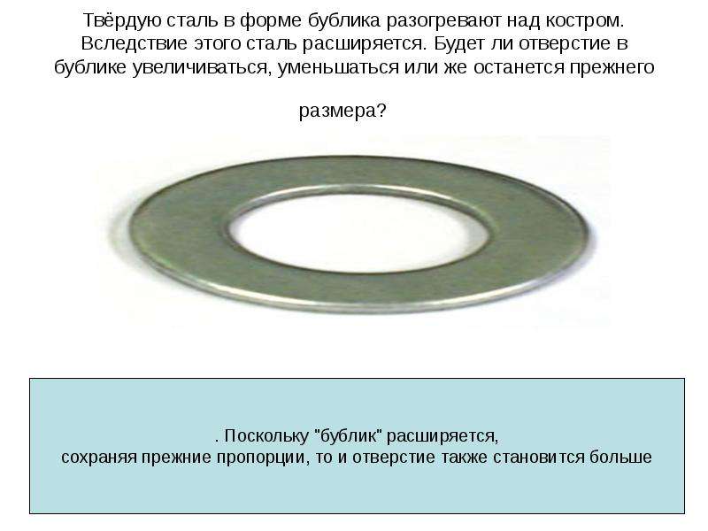 Форма стали. Расширение кольца при нагревании. Расширение шайбы при нагревании. Тепловое расширение кольца из стали. Сталь форма.