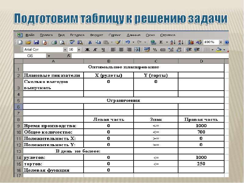 Экономические расчеты в электронных таблицах проект