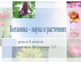 Ботаника - наука о растениях