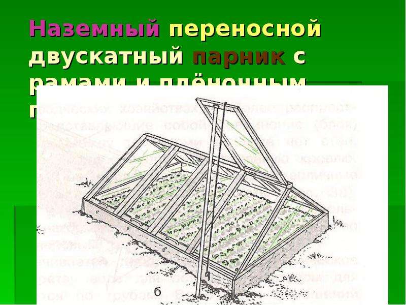 Чертеж огуречного парника