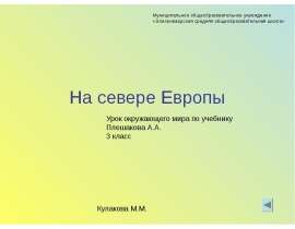 На севере Европы 3 (класс) Плешаков