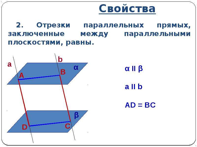 Докажите что прямые параллельны на рисунке. Отрезки прямых заключенные между параллельными плоскостями равны. Отрезки прямых, заключённые между параллельными плоскостями, равны.. Отрезки параллельных прямых заключенные между параллельными. Отрезки параллельных прямых между параллельными плоскостями равны.