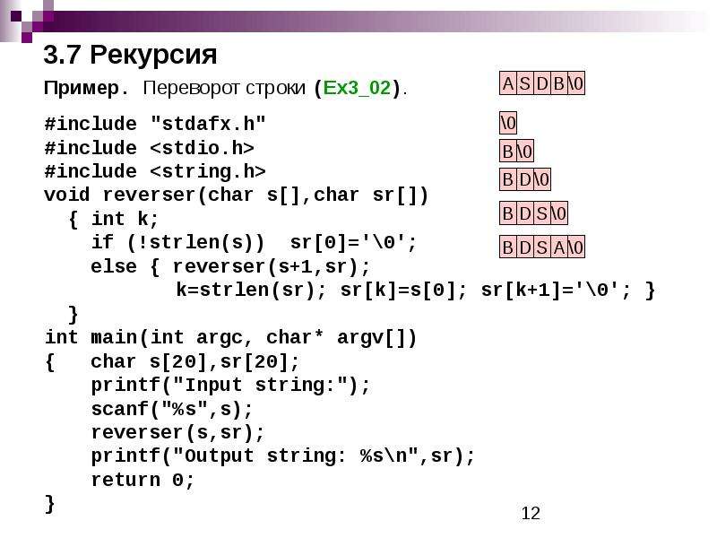 Рекурсия рекурсивные функции