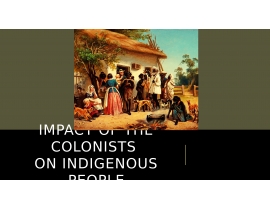 Impact of the Colonists