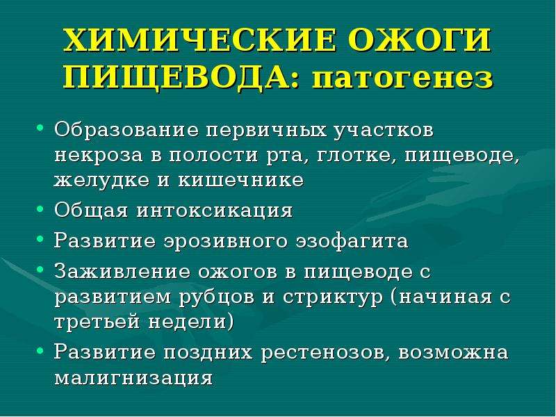 Ожог ротоглотки пищевода и желудка. Патогенез ожога пищевода. Химические ожоги пищевода полости рта.