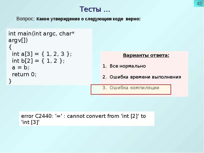 Верный код