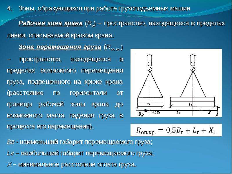 Кран зона. Зона перемещения груза. Зона перемещения груза крана. Зоны образующиеся при работе крана. Зона перемещения груза формула.