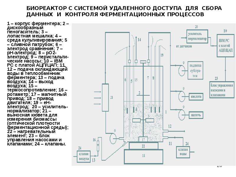 Особенности ферментационного оборудования и отдельных элементов технологических схем