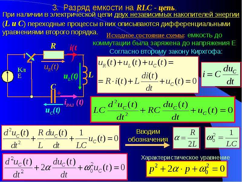 Определить постоянную времени для схемы в мс