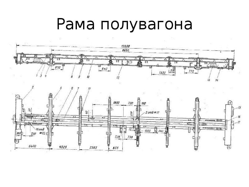 Чертеж полувагона 12 127