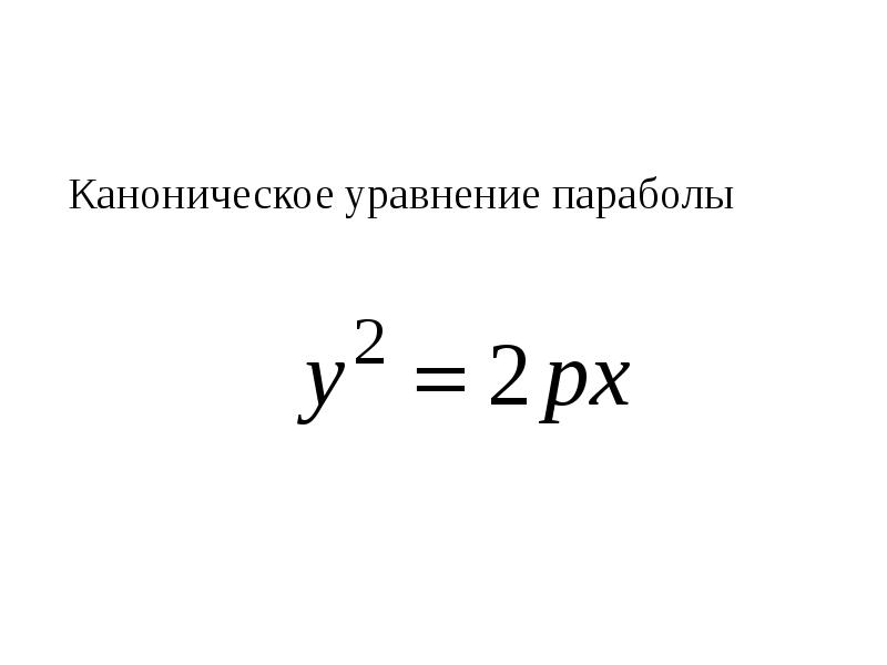 Канонические уравнения эллипса гиперболы и параболы