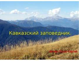 Кавказский заповедник