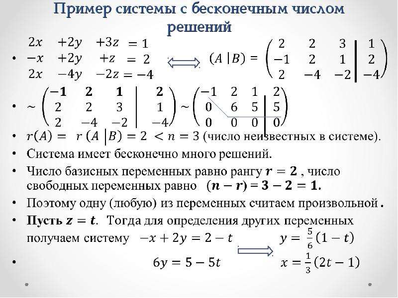 Система линейных уравнений имеет единственное решение если лямбда не равно