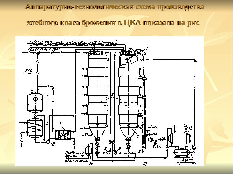 Аппаратурно технологическая схема получения хлебопекарных дрожжей