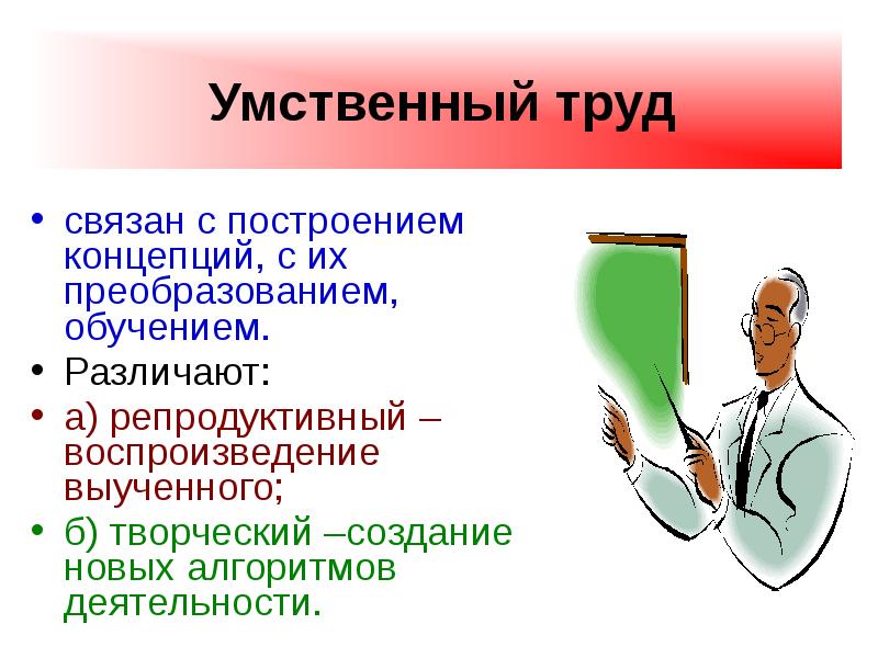 Умственный труд профессии