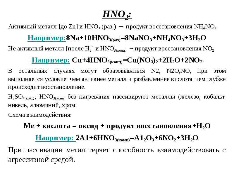 Nh3 hno3 продукты реакции