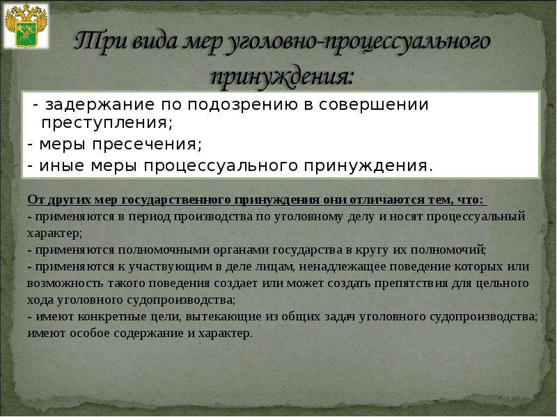 Принудительно процессуальные действия. Меры процессуального принуждения задержание. Цели мер пресечения в уголовном процессе. Виды мер уголовно-процессуального принуждения.