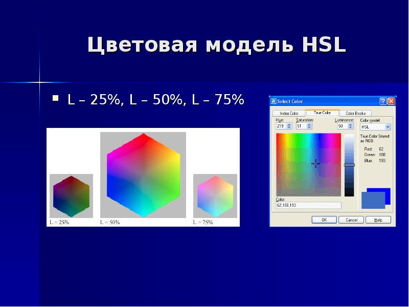 Компьютерные цветовые модели