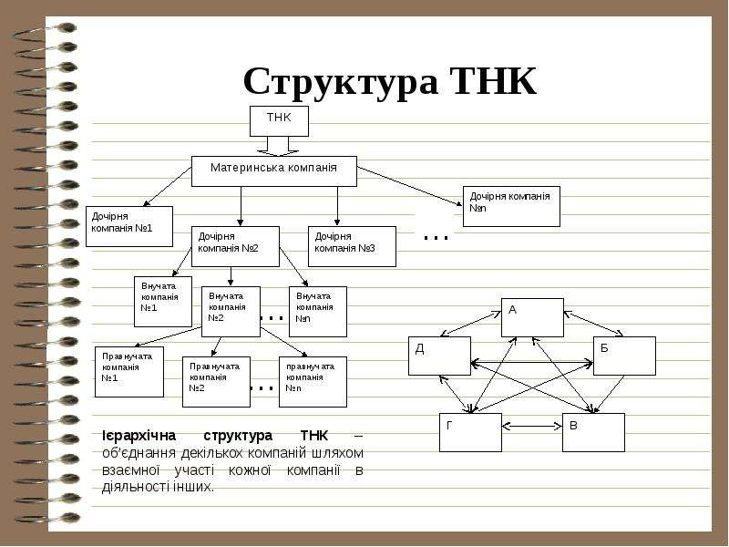 Структура тнк схема