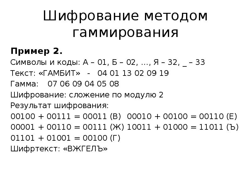 Методы шифрования c