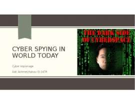 Cyber Spying in world today