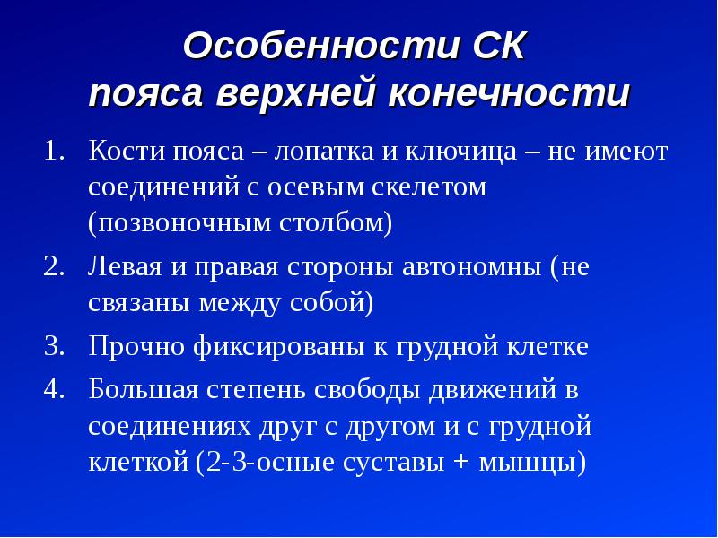 Соединения костей конечностей