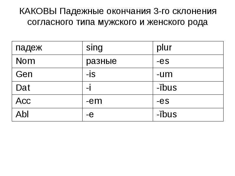 Категории имени существительного в латинском языке