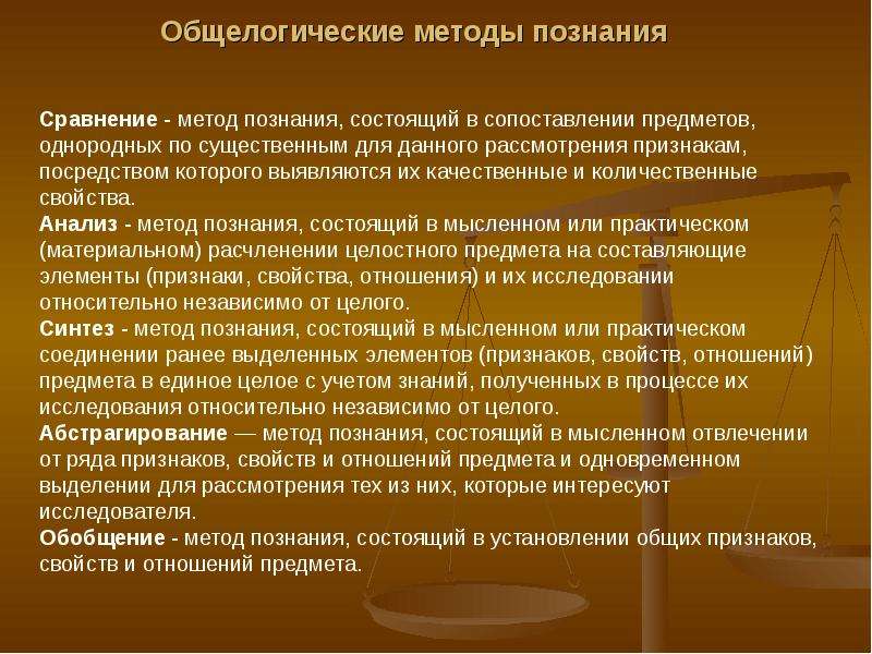 Общелогические методы познания презентация