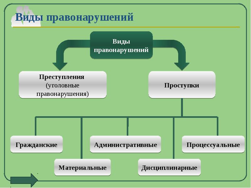 Перечислить правонарушение