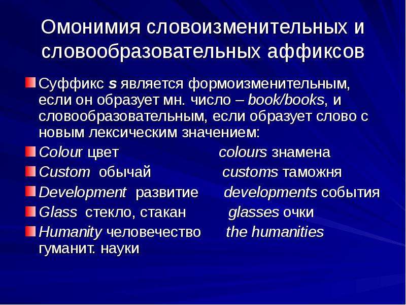 Словоизменительные морфемы. Словообразовательные аффиксы. Омонимичные аффиксы. Словообразование аффиксы это. Типы словообразовательных аффиксов.