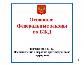 Основные законы по БЖД (ГУМ)