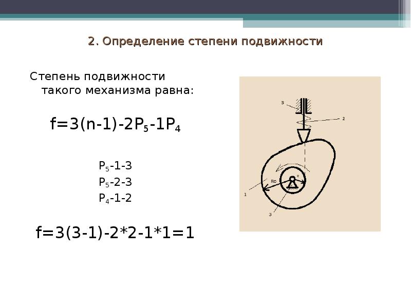 Определить механизм. Кулачковый механизм с роликовым толкателем степень подвижности. Степени свободы кулачкового механизма. Число степеней свободы кулачкового механизма. Определить степень подвижности механизма.