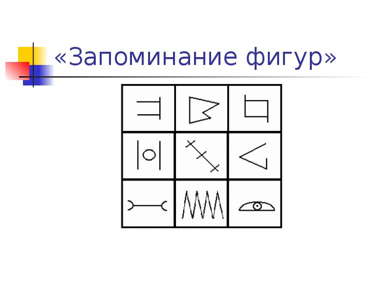 Запоминание карт. Фигуры для запоминания. Запоминание фигур методика. Запоминание фигур тест. Бланки фигуры для запоминания.