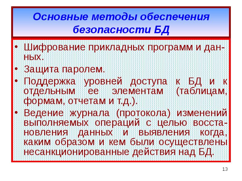 Основная функция защита