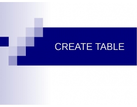 create table