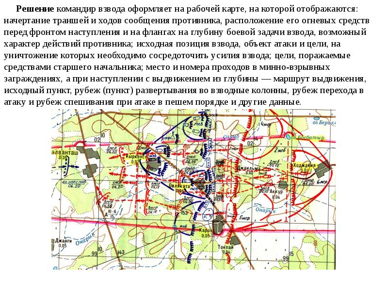 Ответ командира. Карта командира взвода. Решение командира на карте. Рабочая карта командира взвода. Порядок ведения рабочей карты командира.