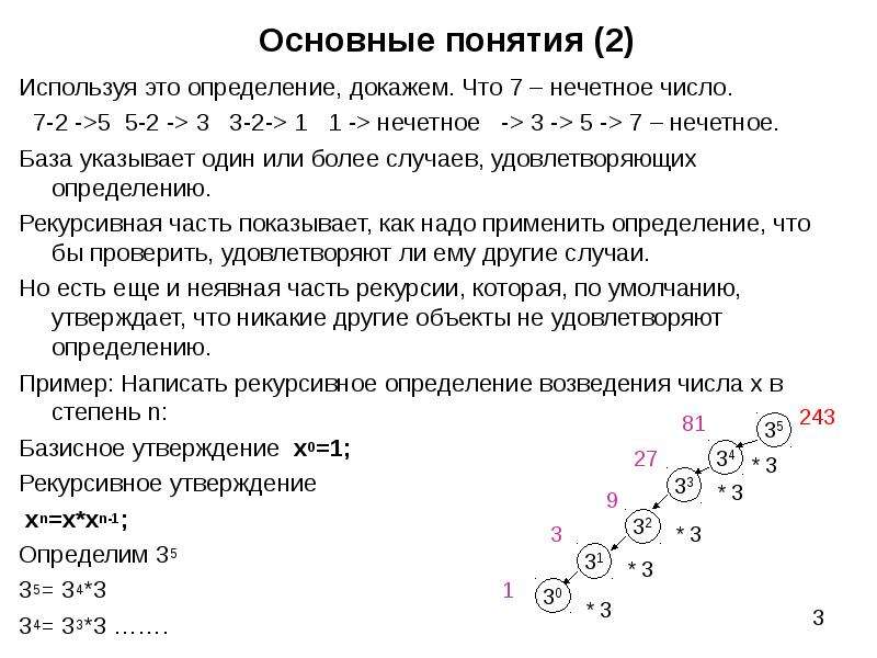 Число 5 нечетное и 7 3. Рекурсия возведение в степень. 7 Нечетное число. Глубина рекурсии. Как определить глубину рекурсии.